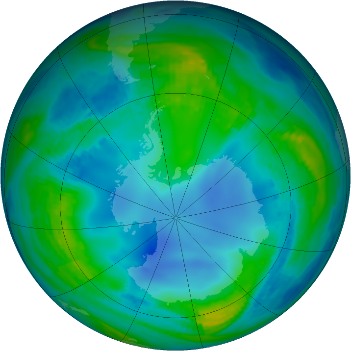 Antarctic ozone map for 17 May 1987